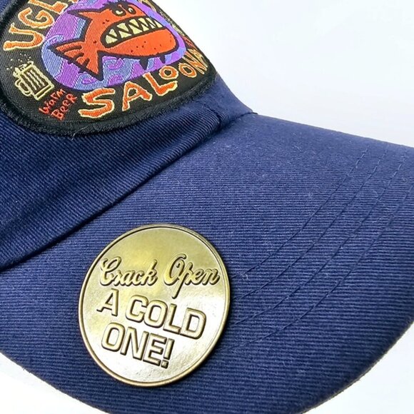 Ugly Tuna Saloon Men's OS Navy Blue With Bottle Opener Casual Adjustable Hat - Picture 8 of 9